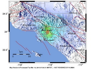 Động đất 4,4 độ Richter, rung chuyển Los Angeles